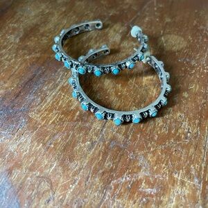 Turquoise Hoop Earrings